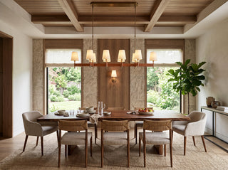 Bridell Leather-Wrapped Brass Chandelier