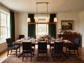 Bridell Leather-Wrapped Brass Chandelier