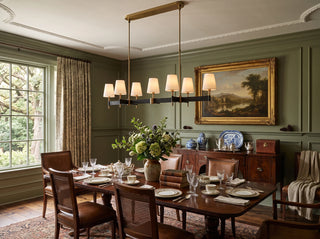 Bridell Leather-Wrapped Brass Chandelier
