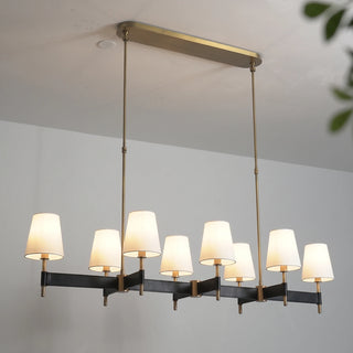 Bridell Leather-Wrapped Brass Chandelier
