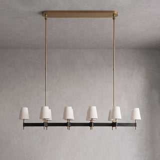 Bridell Leather-Wrapped Brass Chandelier