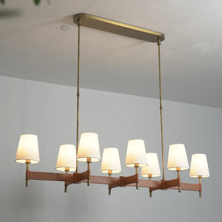 Bridell Leather-Wrapped Brass Chandelier