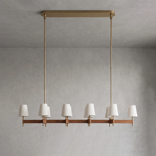 Bridell Leather-Wrapped Brass Chandelier