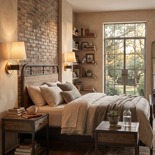 Bridell Leather-Wrapped Brass Wall Sconce