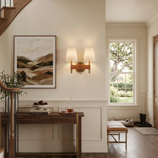 Bridell Leather-Wrapped Brass Wall Sconce