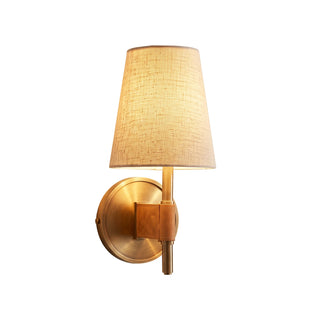 Bridell Leather-Wrapped Brass Wall Sconce