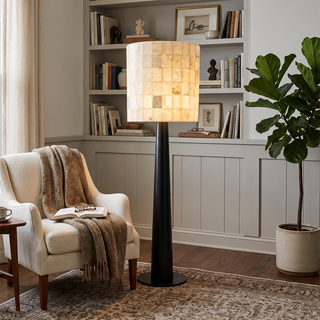 Bryony Tiled Alabaster Mosaic Floor Lamp