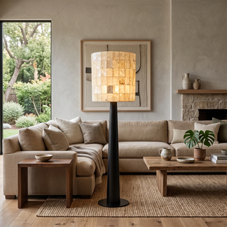 Bryony Tiled Alabaster Mosaic Floor Lamp
