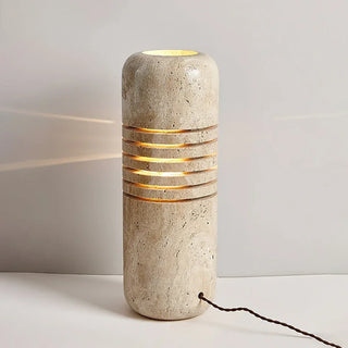 Bucket Stone Travertine Table Lamp
