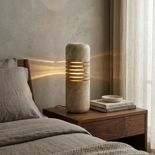 Bucket Stone Travertine Table Lamp