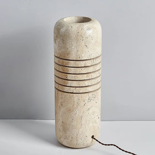 Bucket Stone Travertine Table Lamp