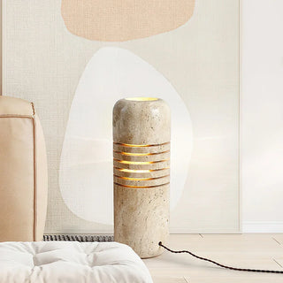 Bucket Stone Travertine Table Lamp