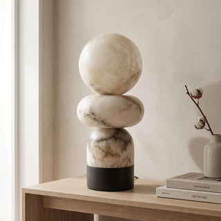 Cairn Stacked Alabaster Table Lamp