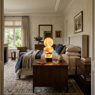 Cairn Stacked Alabaster Table Lamp