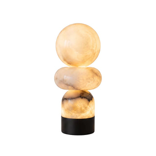 Cairn Stacked Alabaster Table Lamp