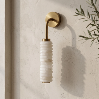 Calla Cylinder Alabaster Wall Lamp