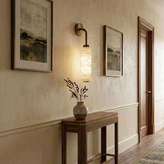 Calla Cylinder Alabaster Wall Lamp - Vidirlighting