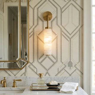 Calla Cylinder Alabaster Wall Lamp - Vidirlighting