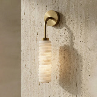 Calla Cylinder Alabaster Wall Lamp - Vidirlighting