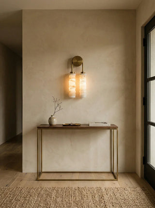 Calla Ribbed Alabaster Wall Sconce - Vidirlighting