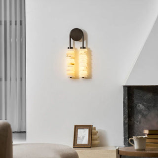 Calla Ribbed Alabaster Wall Sconce - Vidirlighting