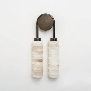 Calla Ribbed Alabaster Wall Sconce - Vidirlighting