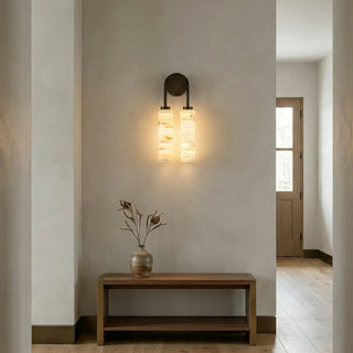 Calla Ribbed Alabaster Wall Sconce - Vidirlighting