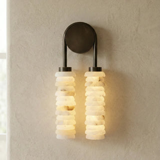 Calla Ribbed Alabaster Wall Sconce - Vidirlighting