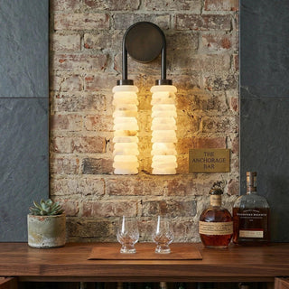 Calla Ribbed Alabaster Wall Sconce - Vidirlighting