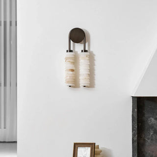 Calla Ribbed Alabaster Wall Sconce - Vidirlighting