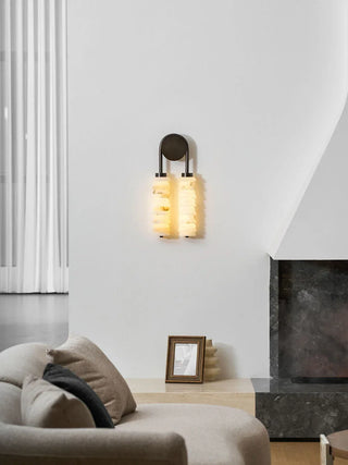 Calla Ribbed Alabaster Wall Sconce - Vidirlighting