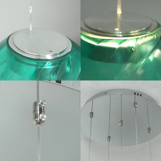 Calyra Textured Glass Pebble Chandelier