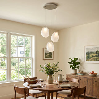 Calyra Textured Glass Pebble Chandelier