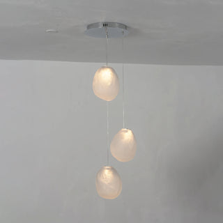 Calyra Textured Glass Pebble Chandelier