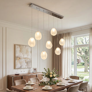 Calyra Textured Glass Pebble Chandelier