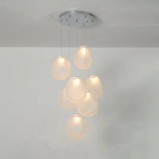 Calyra Textured Glass Pebble Chandelier