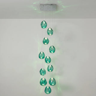 Calyra Textured Glass Pebble Chandelier