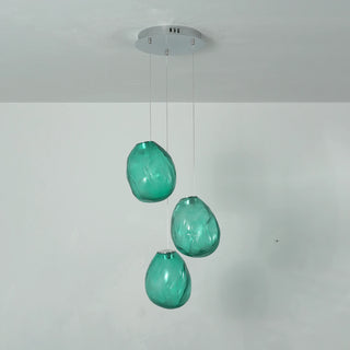 Calyra Textured Glass Pebble Chandelier
