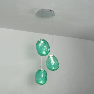 Calyra Textured Glass Pebble Chandelier