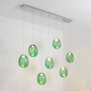 Calyra Textured Glass Pebble Chandelier