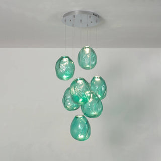 Calyra Textured Glass Pebble Chandelier