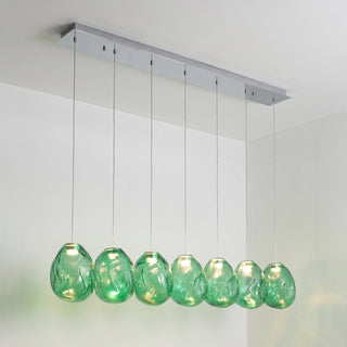 Calyra Textured Glass Pebble Chandelier