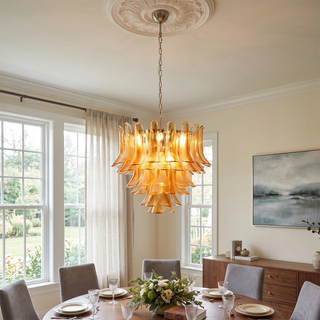 Camellia Glass Petal Chandelier