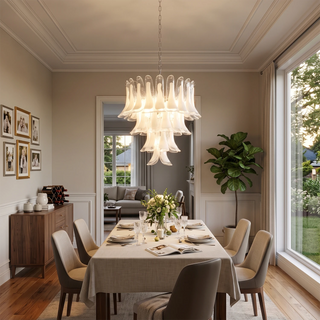 Camellia Glass Petal Chandelier