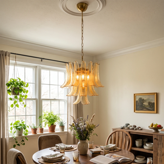 Camellia Glass Petal Chandelier