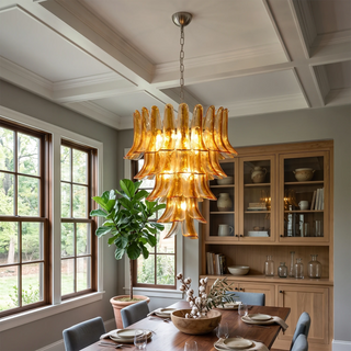Camellia Glass Petal Chandelier