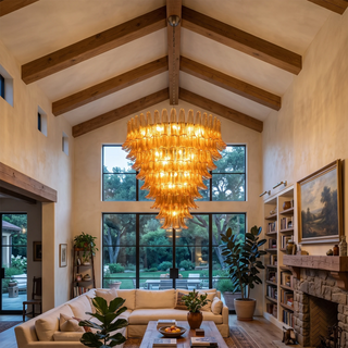 Camellia Glass Petal Chandelier