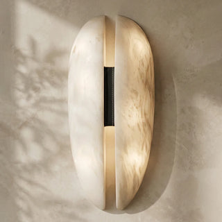 Capsule Alabaster Veil Leather Wall Light - Vidirlighting