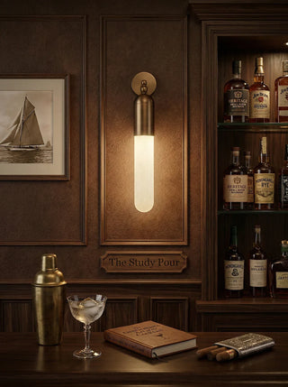 Capsule Linear Alabaster Wall Sconce - Vidirlighting