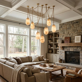 Cascade Alabaster Chain Chandelier